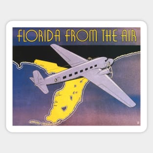 Vintage Travel Poster, Florida From the Air Sticker